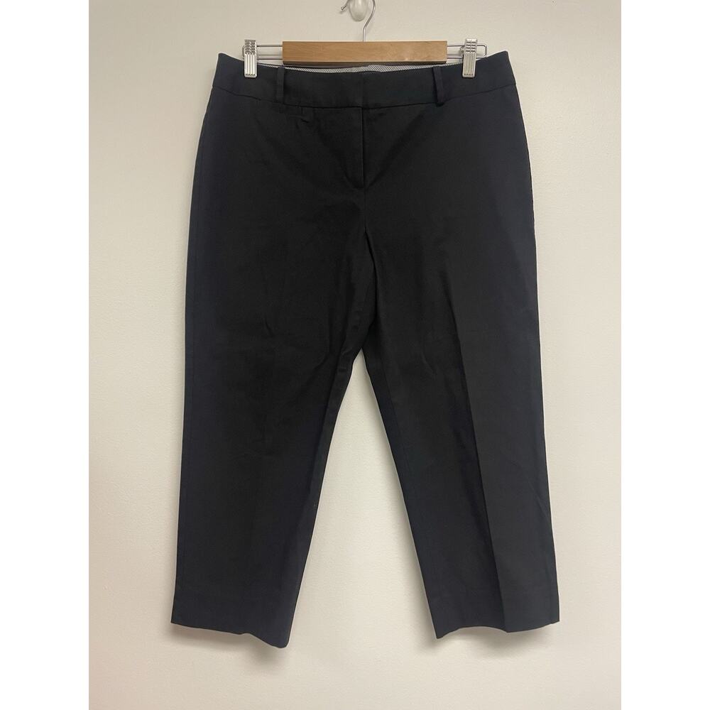 NWT Talbots Signature Crop Casual Pant 10 Petite Black MSRP $69.50